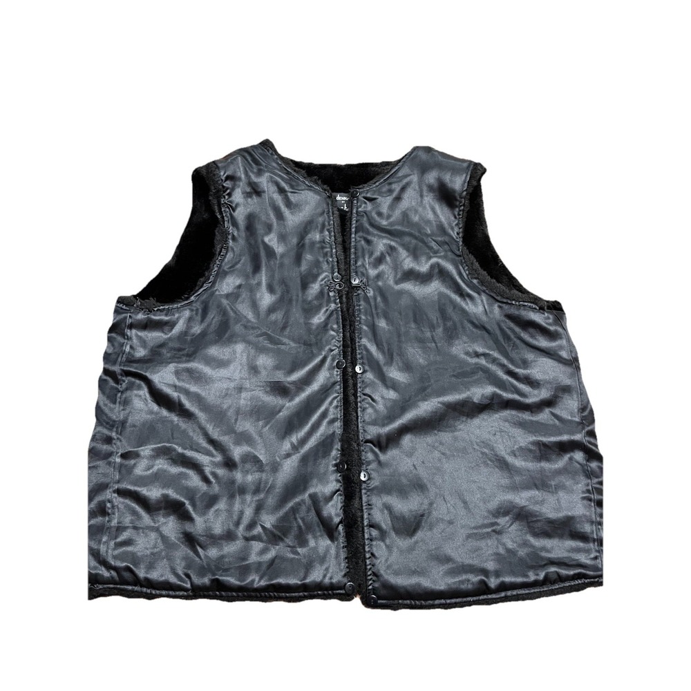Dennis Basso Faux Fur  Vest hook & eye closure Size XL